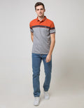 Walrus Kaos Polo Pria Motif Garis Tengah