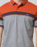 Walrus Kaos Polo Pria Motif Garis Tengah