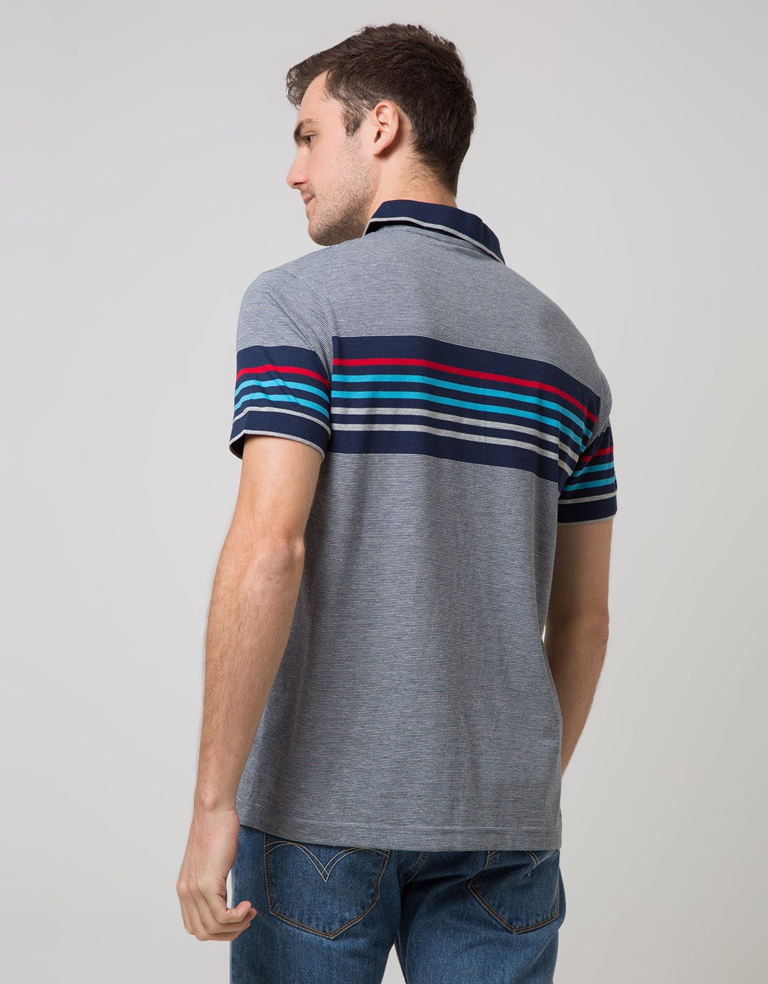 Walrus Kaos Polo Pria Motif Garis