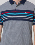 Walrus Kaos Polo Pria Motif Garis
