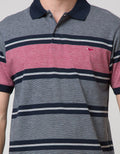 Walrus Kaos Polo Pria Motif Big Red Line