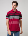 Walrus Kaos Polo Pria Motif Garis Print