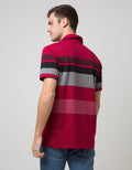 Walrus Kaos Polo Pria Motif Garis Print