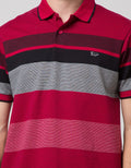 Walrus Kaos Polo Pria Motif Garis Print