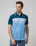 Walrus Kaos Polo Pria Motif Garis Gradasi