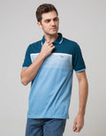 Walrus Kaos Polo Pria Motif Garis Gradasi