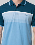 Walrus Kaos Polo Pria Motif Garis Gradasi
