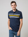 Walrus Kaos Polo Pria Motif Garis Atas