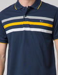 Walrus Kaos Polo Pria Motif Garis Atas