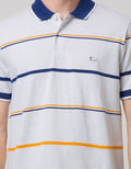 Walrus Kaos Polo Pria Motif Garis Kecil