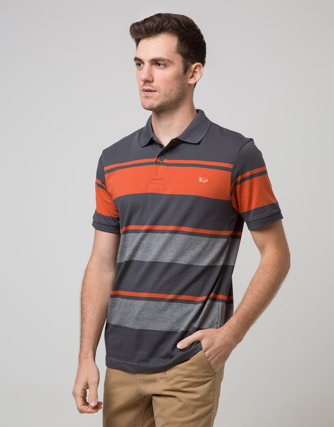 Walrus Kaos Polo Pria Motif Garis-Garis