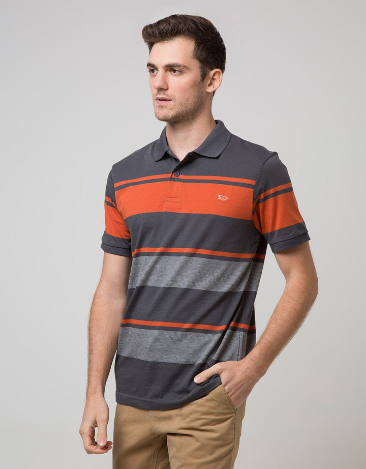 Walrus Kaos Polo Pria Motif Garis-Garis