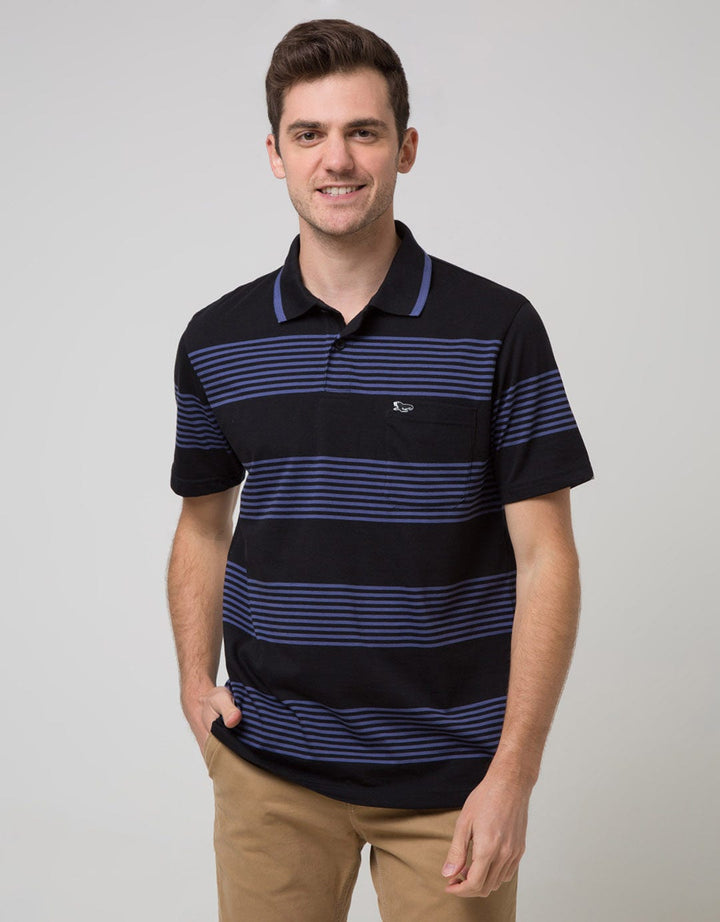 Walrus Kaos Polo Pria Motif Salur