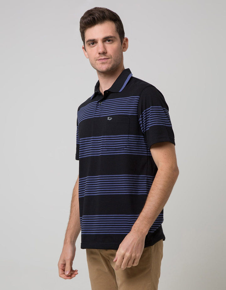 Walrus Kaos Polo Pria Motif Salur