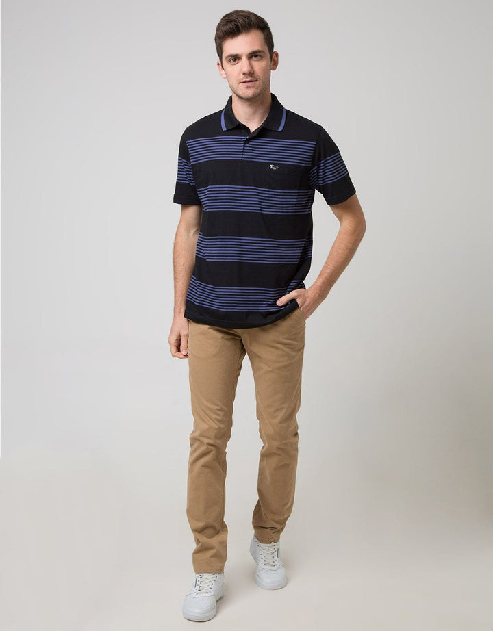 Walrus Kaos Polo Pria Motif Salur