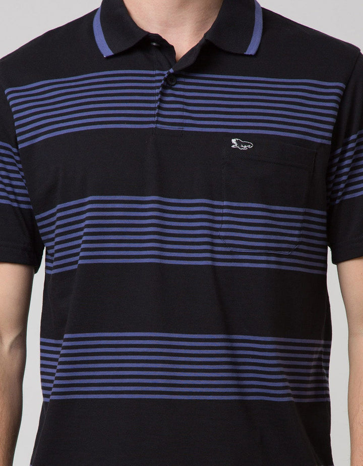 Walrus Kaos Polo Pria Motif Salur