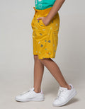 Little M Short Pants Woven Print Robot Rib