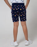 Little M Short Pants Knit Karet Fullprint Space