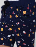 Little M Short Pants Knit Karet Fullprint Space