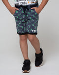 Little M Short Pants Knit Terry Rib Fullprint Dino
