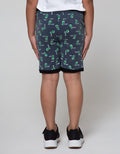 Little M Short Pants Knit Terry Rib Fullprint Dino