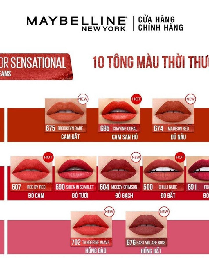 Maybelline Color Sensational Creamy Matte - 702 Tangerine Wave
