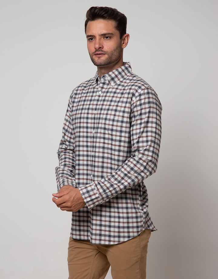 Cole Long Sleeve Shirt Woven Medium Check