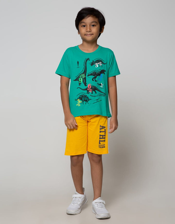 Little M Short Pants Knit Athletic Crack Print