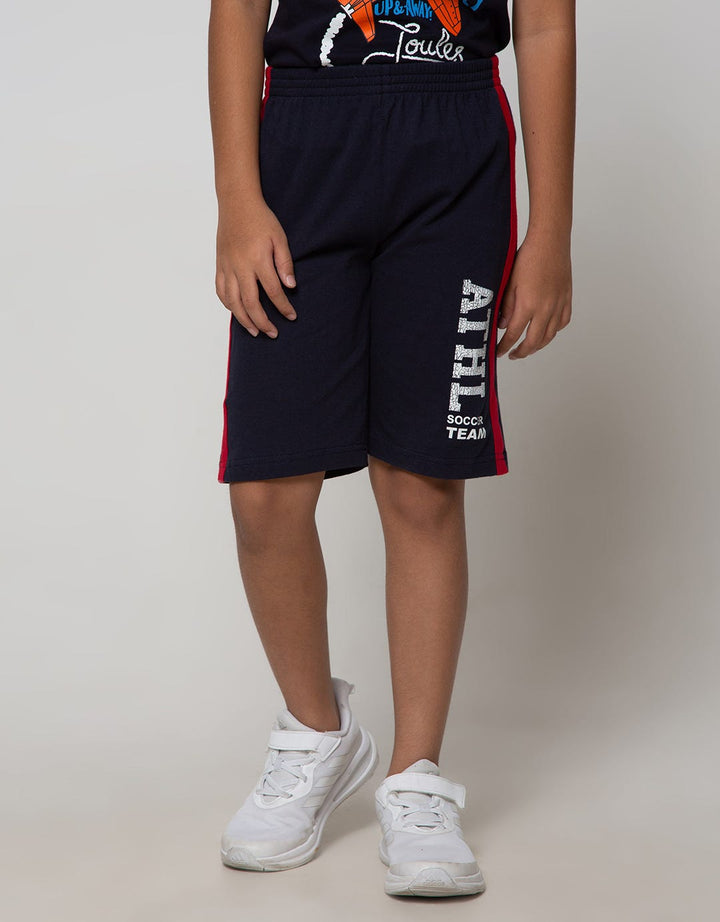 Little M Short Pants Knit Athletic Crack Print