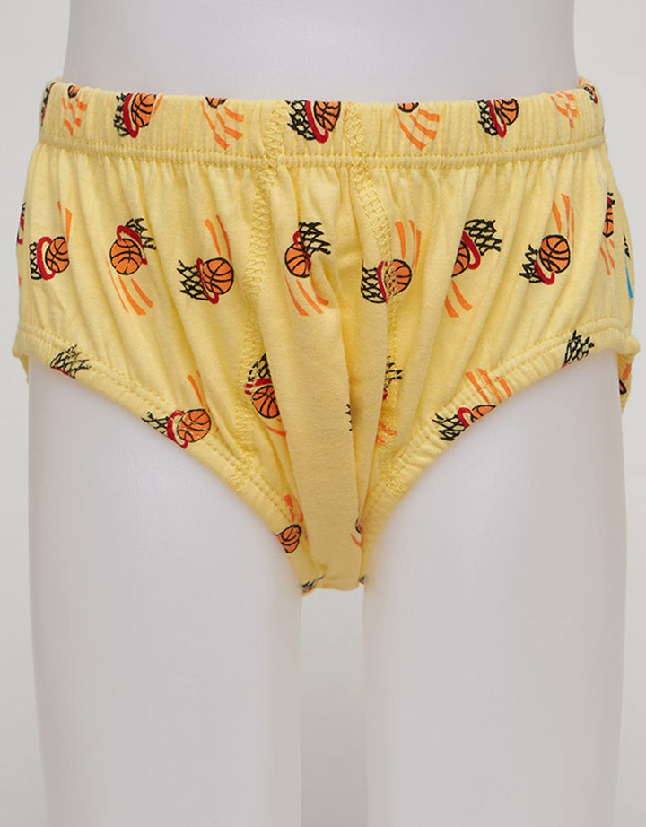 Kidz Too Brief Full Print Basket Ball Cdbkball:Pastel Yellow:L:Print:Kidz Too Brief