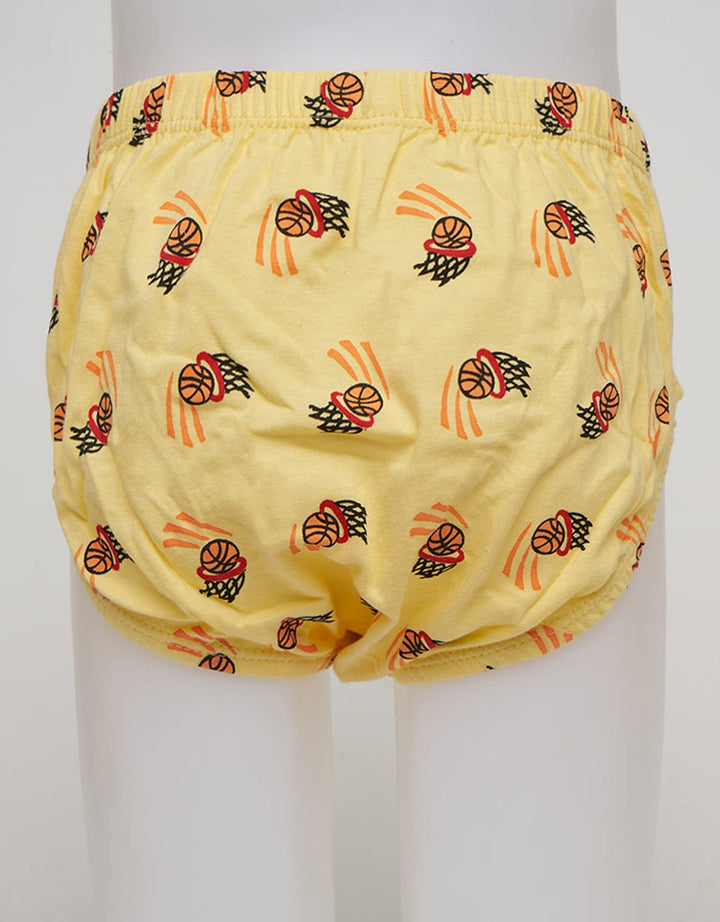 Kidz Too Brief Full Print Basket Ball Cdbkball:Pastel Yellow:L:Print:Kidz Too Brief