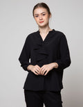 St. Yves Long Sleeve Blouse Top Ruffle