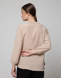 St. Yves Long Sleeve Blouse Top Ruffle