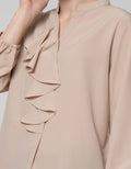St. Yves Long Sleeve Blouse Top Ruffle