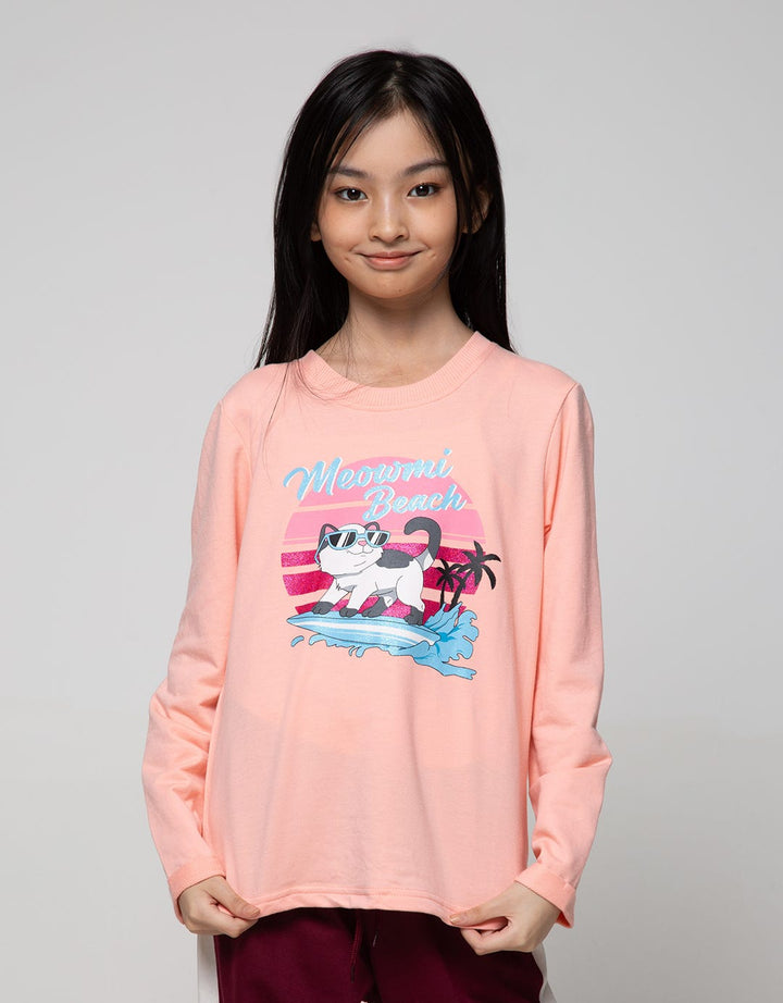 Aero Long Sleeve T-Shirt Terry Meow On Surfing