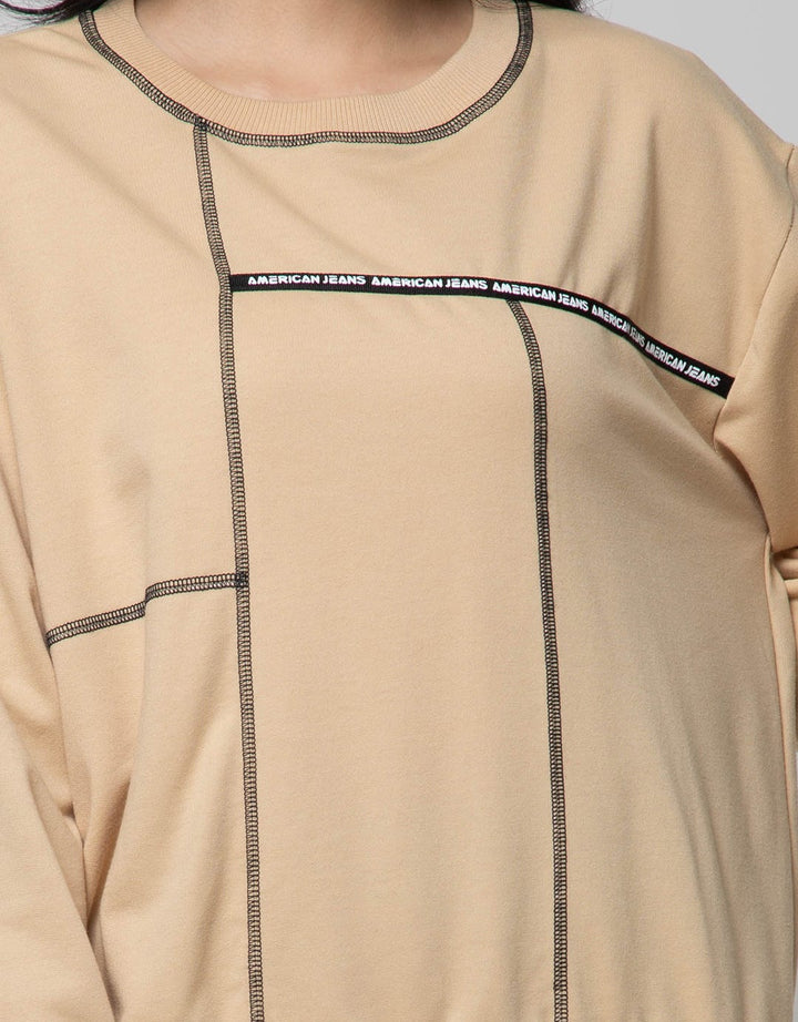 American Jeans Sweatshirt Exposed Seams Rebellious Youth