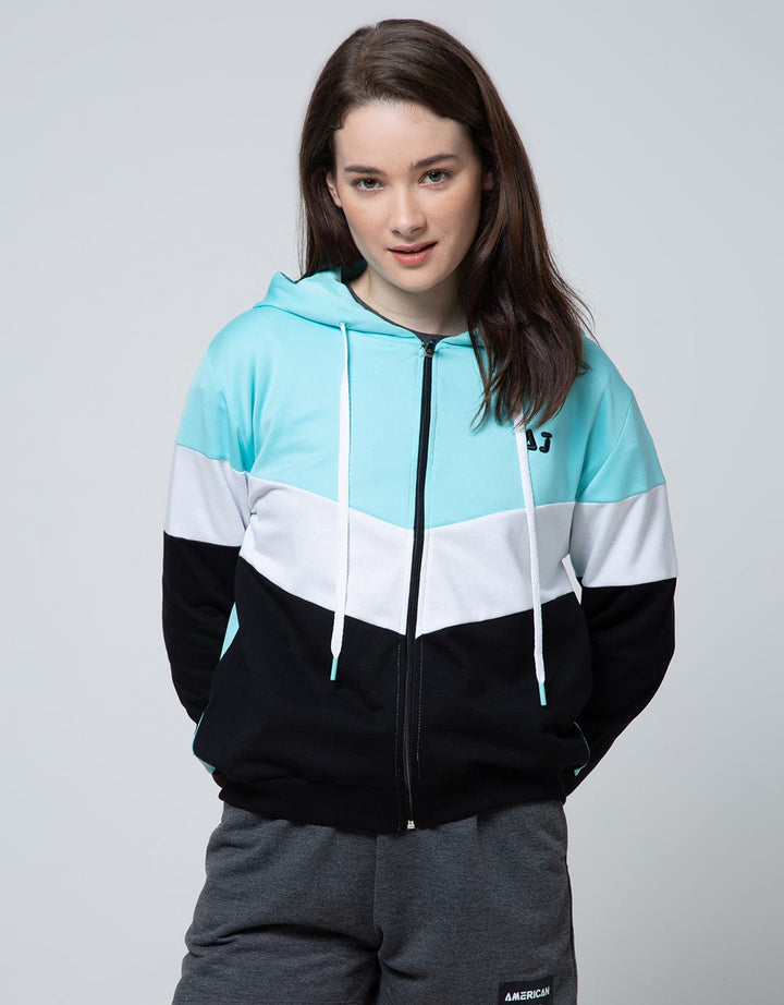 American Jeans Jacket Hoodie Urban Leisure Combine Scuba Terry