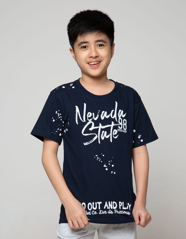 Nevada Kids Short Sleeve T-Shirt Fullprint State Splash