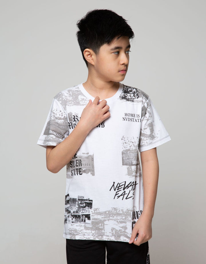 Nevada Kids Short Sleeve T-Shirt Fullprint Fals