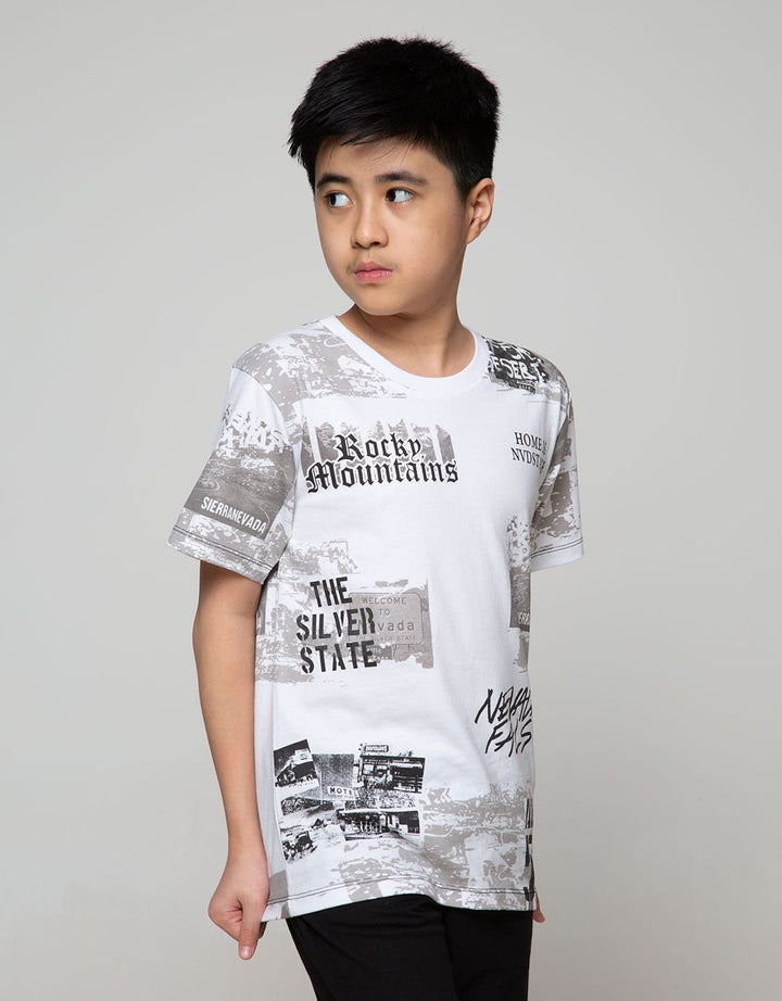 Nevada Kids Short Sleeve T-Shirt Fullprint Fals