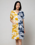 SS MIDI DRESS ABSTRA
