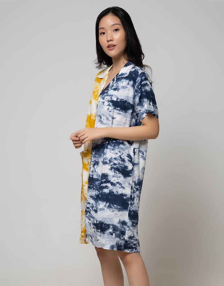 SS MIDI DRESS ABSTRA