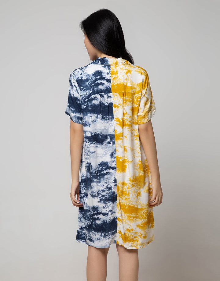 SS MIDI DRESS ABSTRA