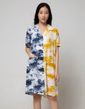 SS MIDI DRESS ABSTRA