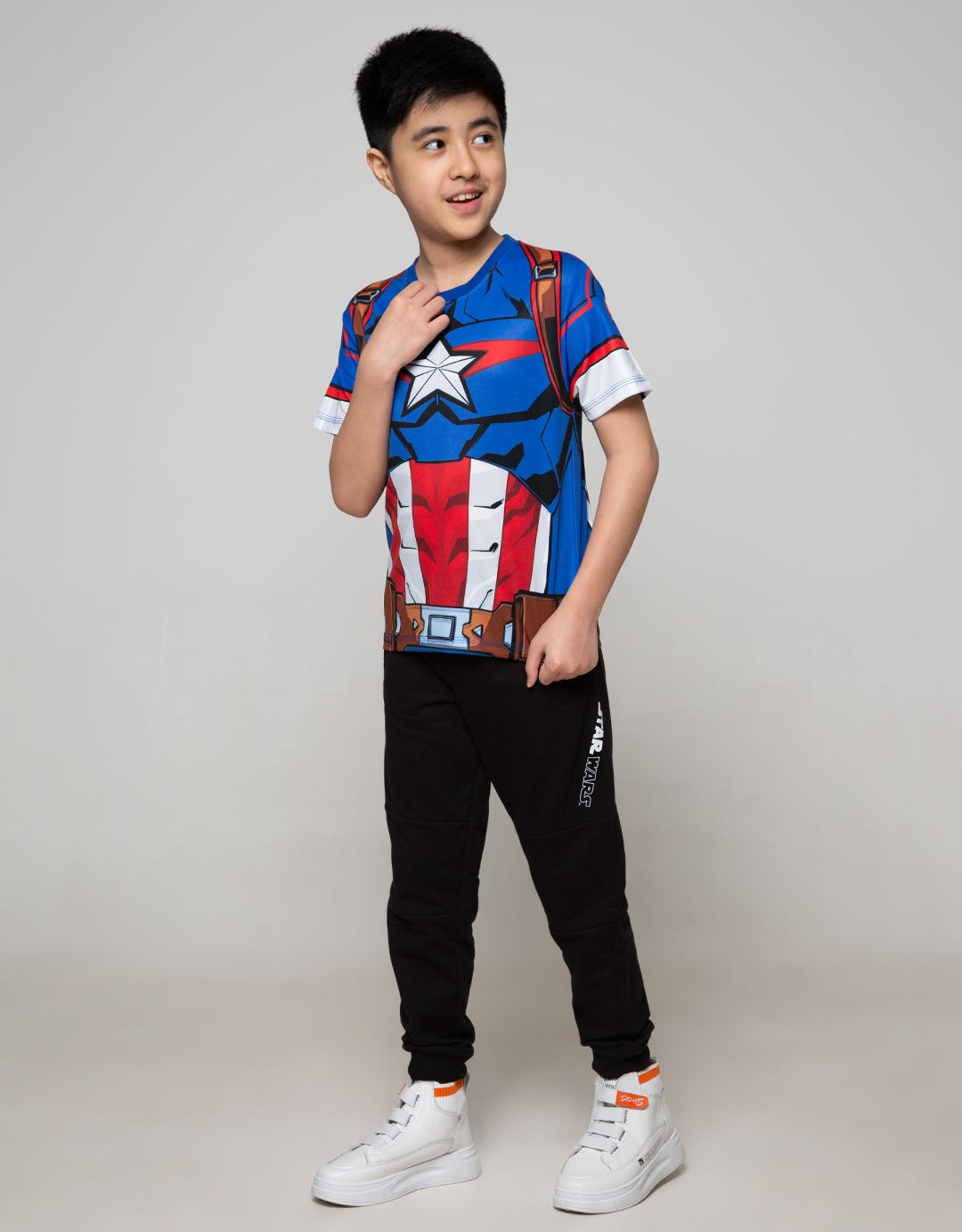 Marvel Captain America Costume Short Sleeve T-Shirt