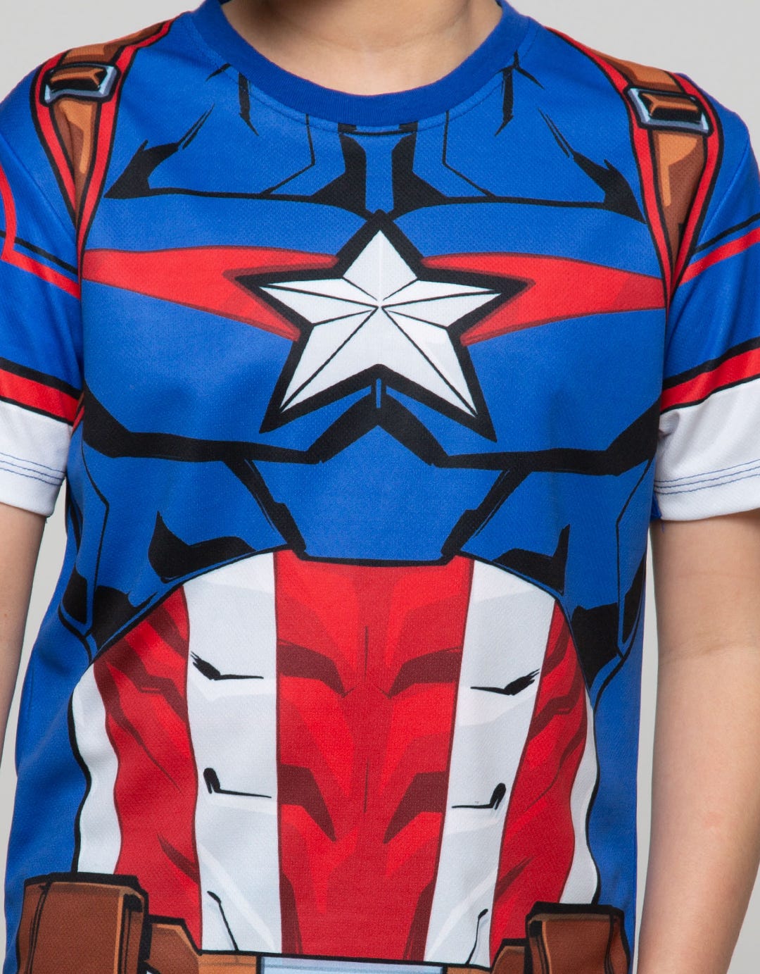 Marvel Captain America Costume Short Sleeve T-Shirt