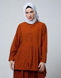 Annisa Long Sleeve Mini Polka Dot Shirt