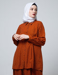 Annisa Long Sleeve Mini Polka Dot Shirt