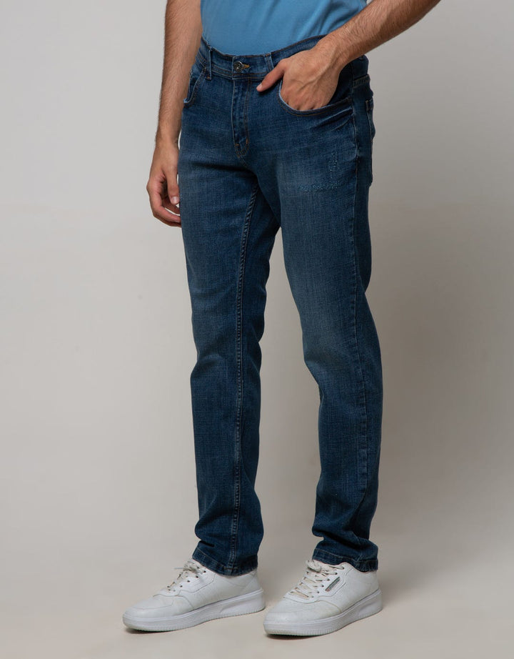 Nevada Denim Long Pants Slim Fit Wringkle
