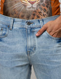 Nevada Denim Long Pants Slim Fit With Destroy